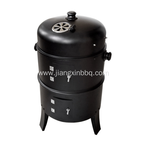 Portable 3 in 1 Charcoal Smoker BBQ Grill